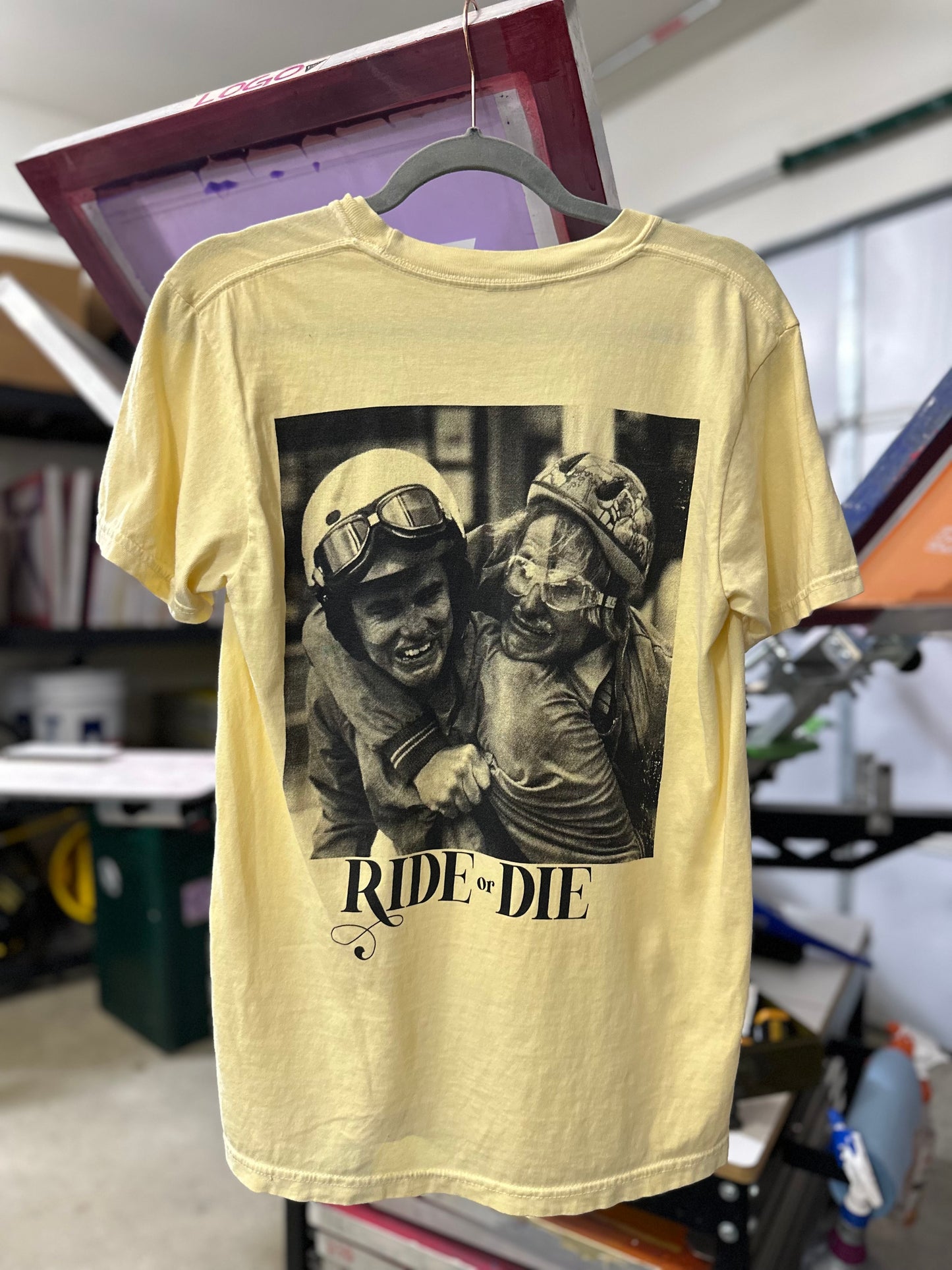 Ride or Die Pocket Tee (Banana Yellow)