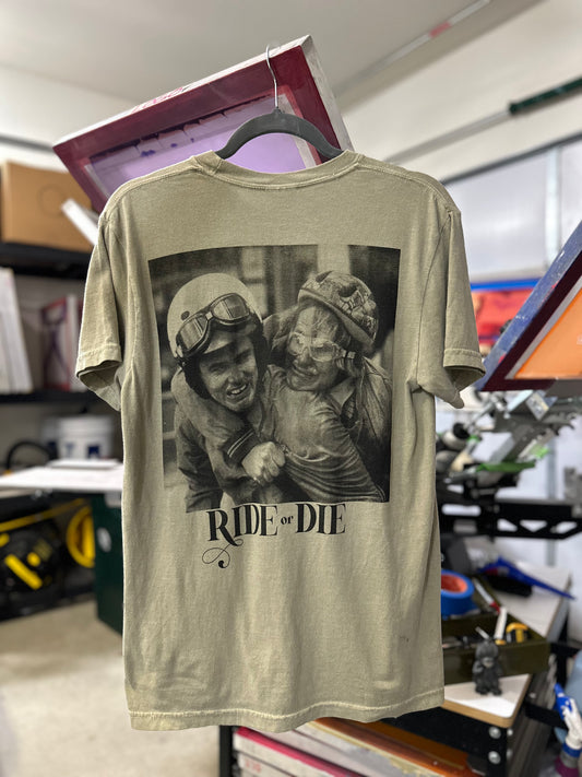 Ride or Die Pocket Tee (Olive)