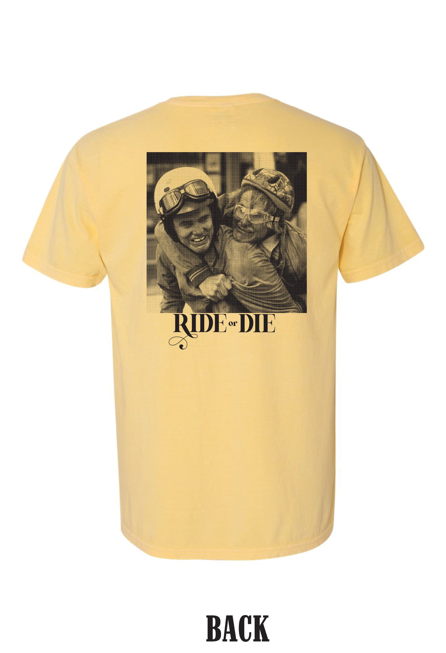 Ride or Die Pocket Tee (Banana Yellow)